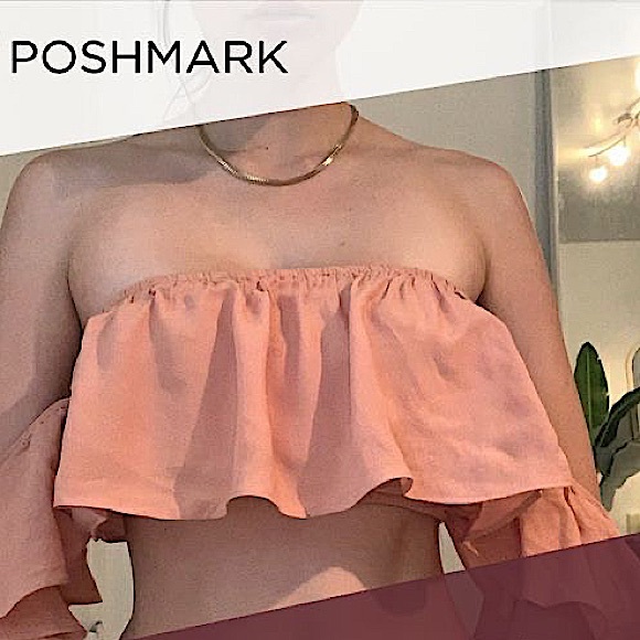 Drape Sleeve Crop Top - Picture 1 of 4